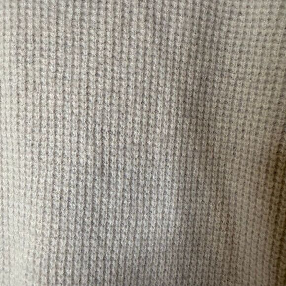 Club Monaco Heather Gray Cashmere/Lambswool Blend Waffle Knit Hooded Sweater SzM - Picture 3 of 12